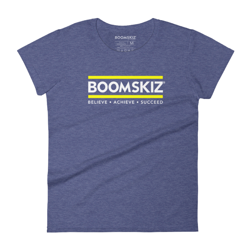BOOMSKIZ® Foundation Womens T-Shirt - Heather Blue #boomskiz