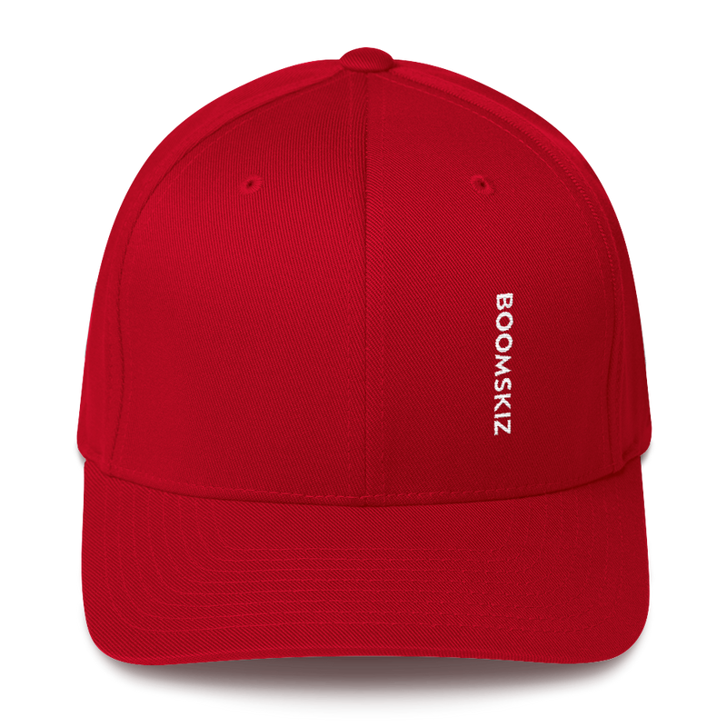 BOOMSKIZ® Sideways Fitted Hat - Red #boomskiz #boomskizhats