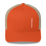 BOOMSKIZ® Sideways Retro Trucker Cap - Rustic Orange/ Khaki #boomskiz #boomskizhats
