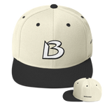 BOOMSKIZ® Signature B Snapback Hats - Natural/ Black #boomskiz #boomskizhats