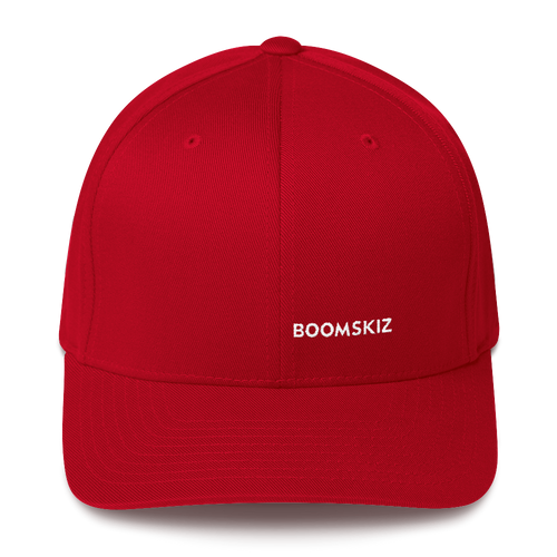 BOOMSKIZ® on the DL Fitted Hat - Red #boomskiz #boomskizhats