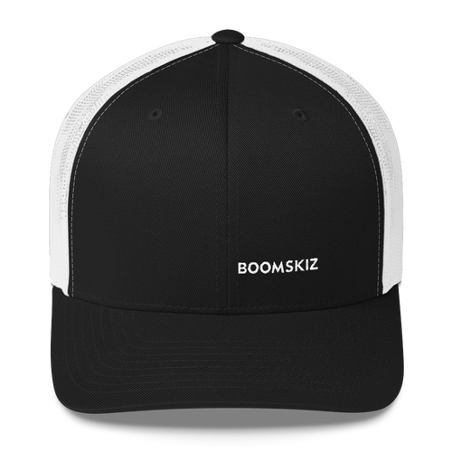 BOOMSKIZ® on the DL Retro Trucker Cap - Black/ White #boomskiz #boomskizhats