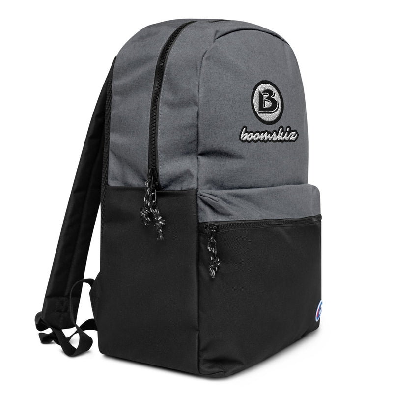BOOMSKIZ® Script Logo Embroidered Champion Backpack - Heather Grey