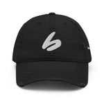 BOOMSKIZ B Distressed Dad Hat - Black