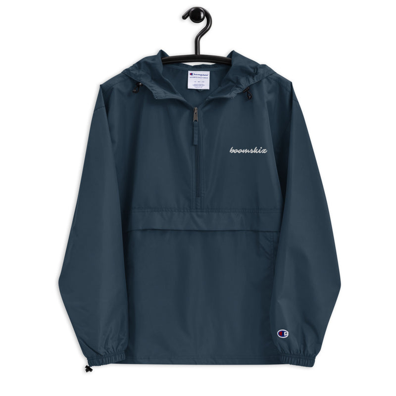 BOOMSKIZ® Script Embroidered Champion Packable Jacket - Navy