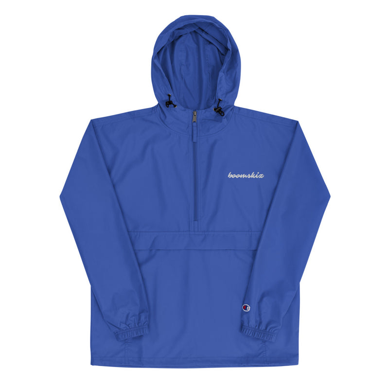 BOOMSKIZ® Script Embroidered Champion Packable Jacket - Royal Blue