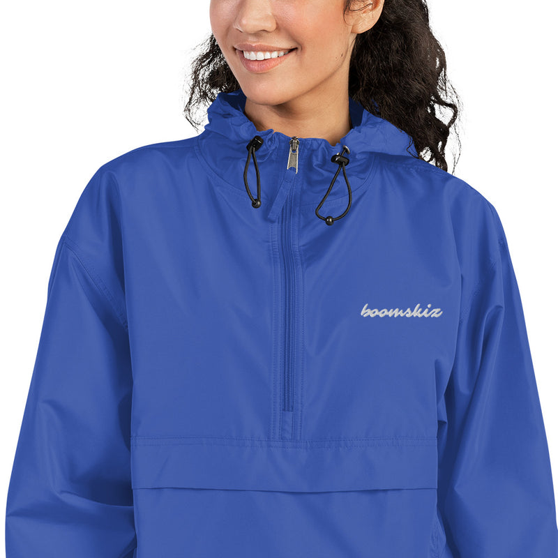BOOMSKIZ® Script Embroidered Champion Packable Jacket - Royal Blue