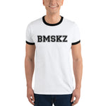 BMSKZ™ Collegiate Ringer T-Shirt - White/ Black