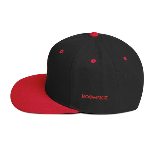 BOOMSKIZ® Signature B Snapback Hat - Black/ Red