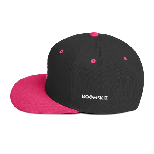 BOOMSKIZ® Signature B Snapback Hat - Black/ Neon Pink