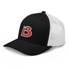 BOOMSKIZ® Signature B Retro Trucker Cap - Black/ White