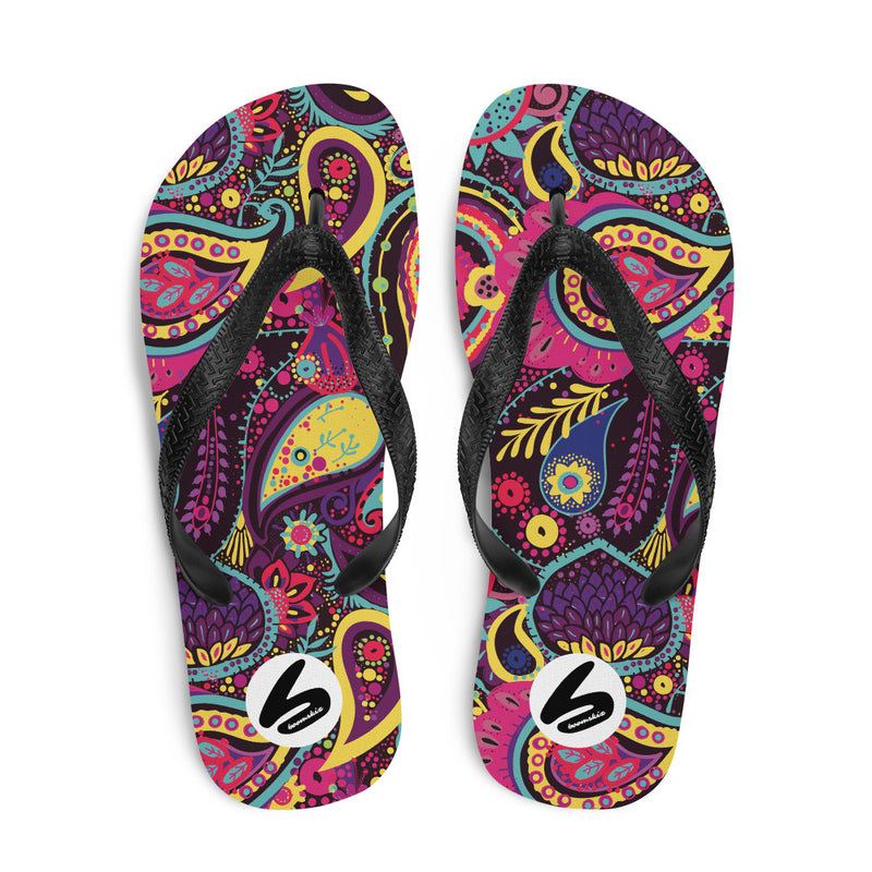 BOOMSKIZ® Unisex Flip-Flops - Paisley Pink