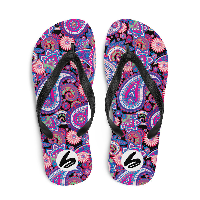 BOOMSKIZ® Unisex Flip-Flops - Paisley Purple