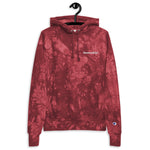 BOOMSKIZ® Script Embroidered Champion Tie-Dye Hoodie - Mulled Berry