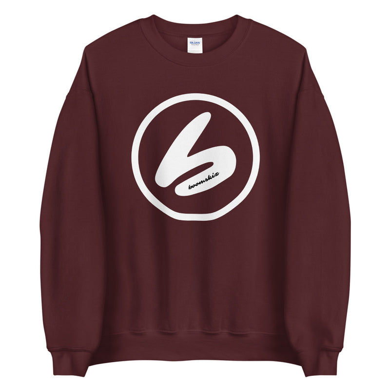 BOOMSKIZ® Oversized Logo Sweatshirt - Maroon