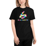 BOOMSKIZ® B Paint Splatter Sustainable T-Shirt - Black