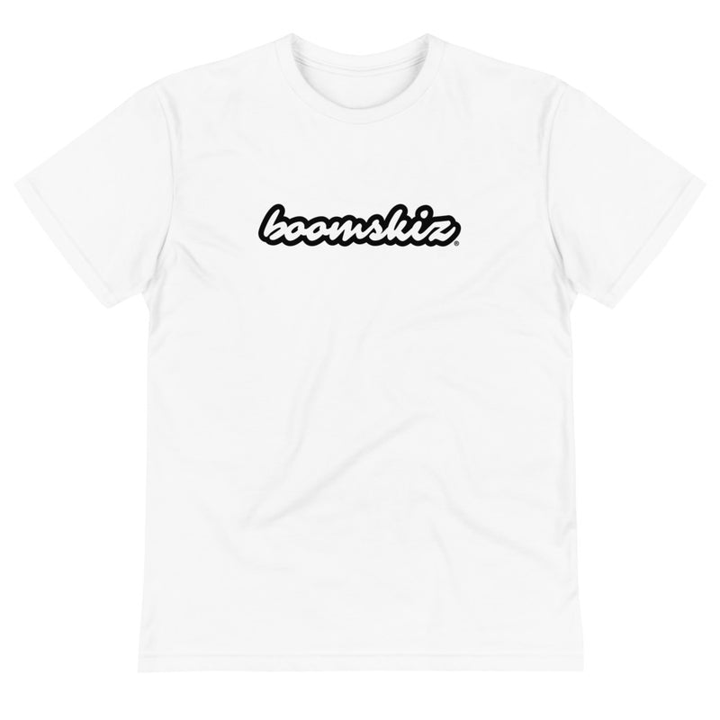 BOOMSKIZ® Large Script Sustainable T-Shirt - White