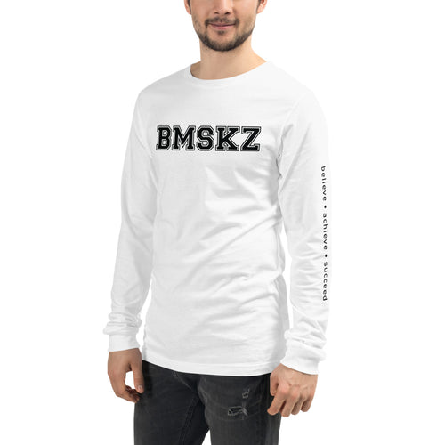BMSKZ™ Collegiate Long Sleeve T-Shirts - White