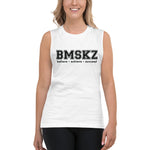 BMSKZ™ BAS Collegiate Muscle Shirt - White